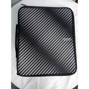 Five Star Trapper Keeper Binder With Handle 5 Tab Expandable File Black & Silver